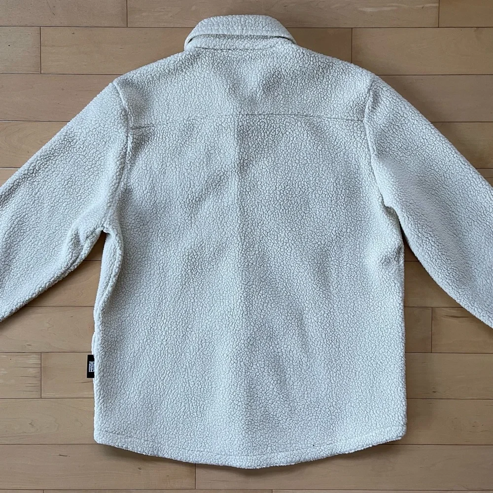 Todd Snyder Polartec Sherpa Overshirt in Ivory - Picture 3 of 7